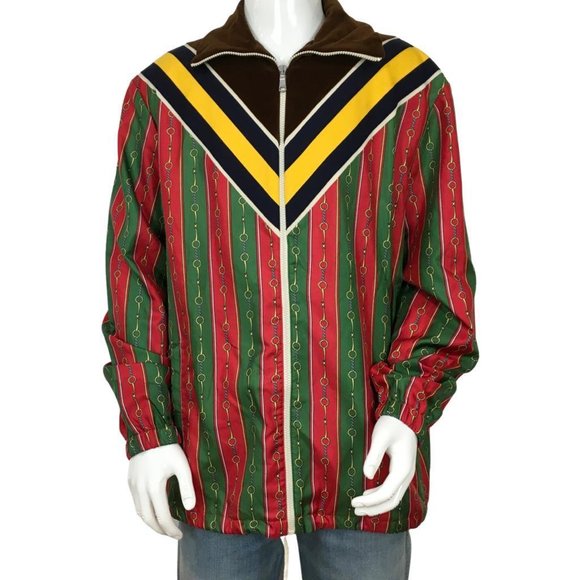 Gucci Other - Gucci Men's Bomber Jacket Alternating Icons Belts Multicolor Sz XL DM24